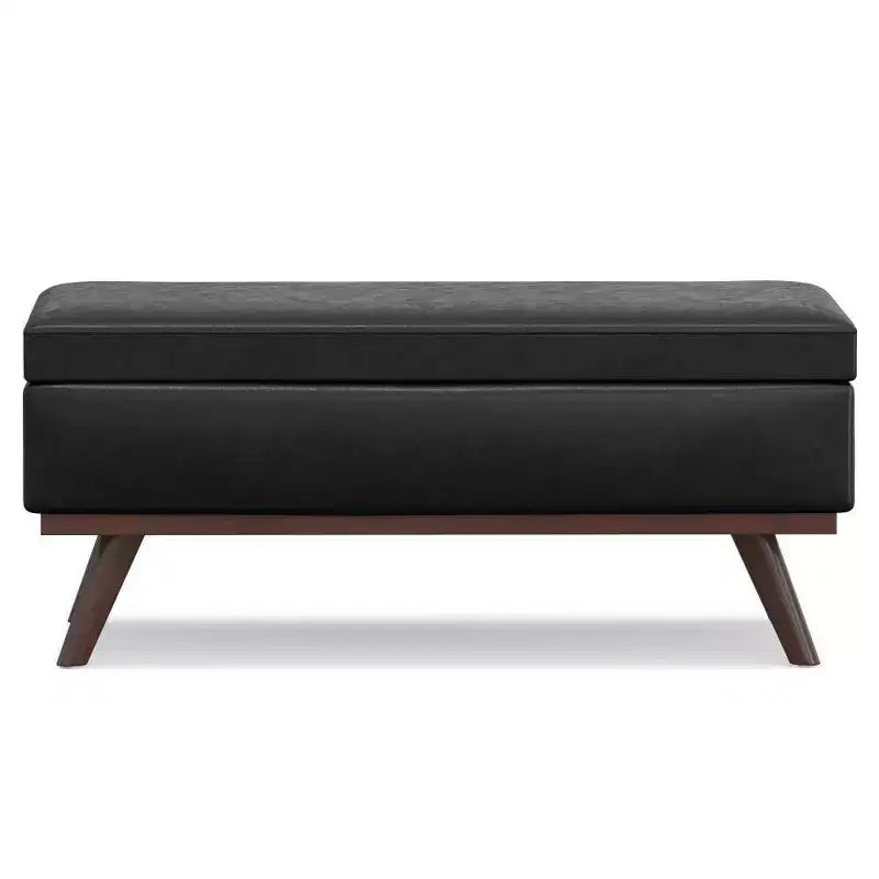 Banc de rangement relevable en similicuir et bois 106,7 cm (L) x 61 cm (P) x 47 cm (H)