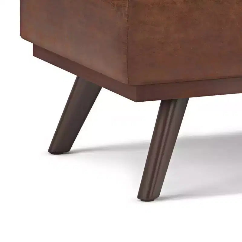 Banc de rangement relevable en similicuir et bois 106,7 cm (L) x 61 cm (P) x 47 cm (H)