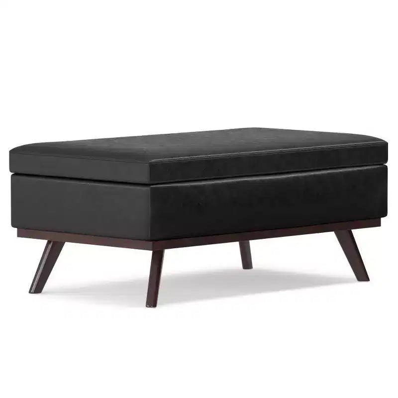 Banc de rangement relevable en similicuir et bois 106,7 cm (L) x 61 cm (P) x 47 cm (H)