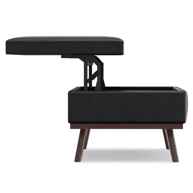 Banc de rangement relevable en similicuir et bois 106,7 cm (L) x 61 cm (P) x 47 cm (H)