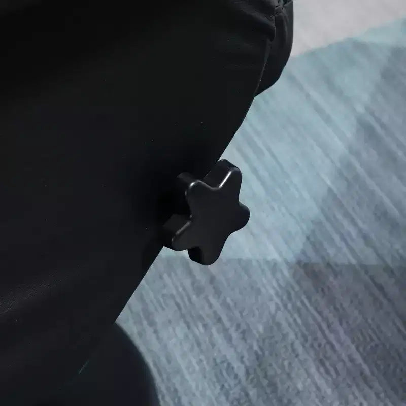 Fauteuil inclinable pivotant en cuir PU avec pouf et base enveloppée