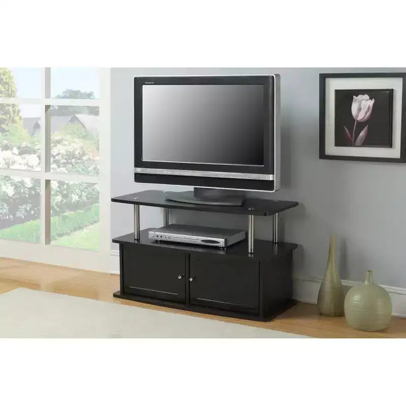 Meuble TV en bois avec 2 armoires de rangement et étagère pour téléviseurs jusqu'à 49"
