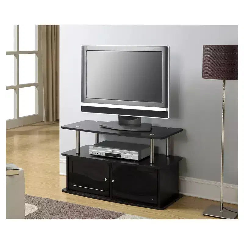 Meuble TV en bois avec 2 armoires de rangement et étagère pour téléviseurs jusqu'à 49"