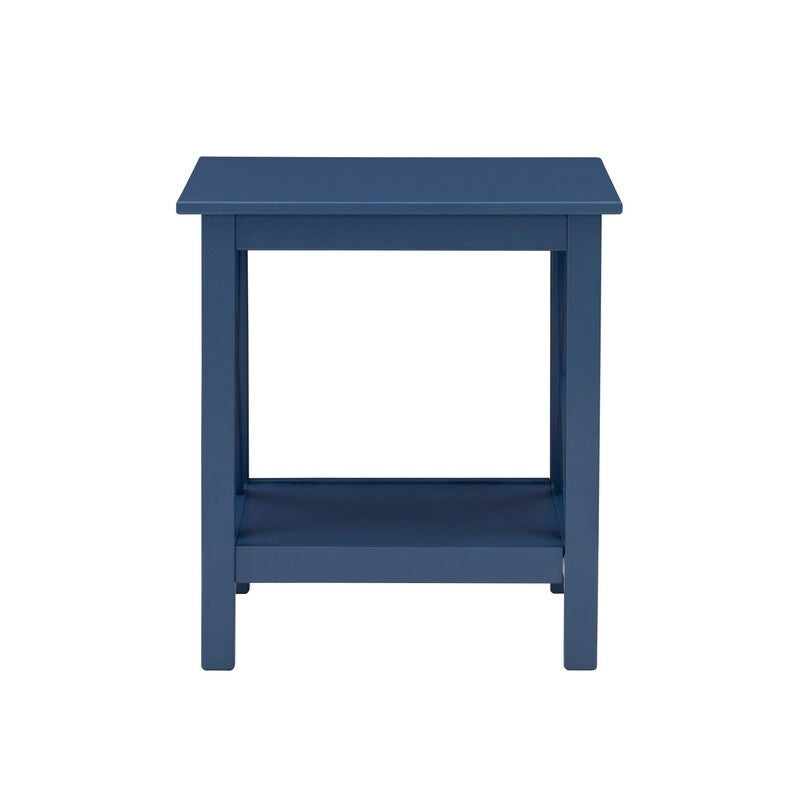 Solid Pine X-Base End Table, Farmhouse Style, 2 Display Surfaces