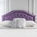 Full/Queen Upholstered Headboard, Button-Tufted Diamond Stitch, Nailhead Trim