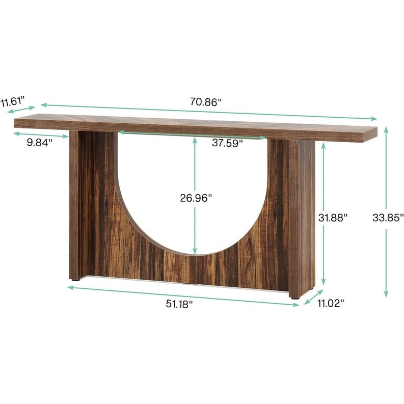 Extra Long Farmhouse Console Table, Vintage Entryway Foyer Table, Wooden Hallway Accent Table