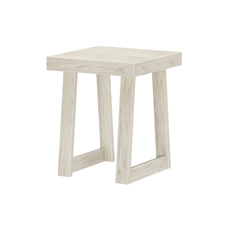 Solid Pine Wood Square End Table with Shelf, 20.25 x 20.25 x 24 Inches