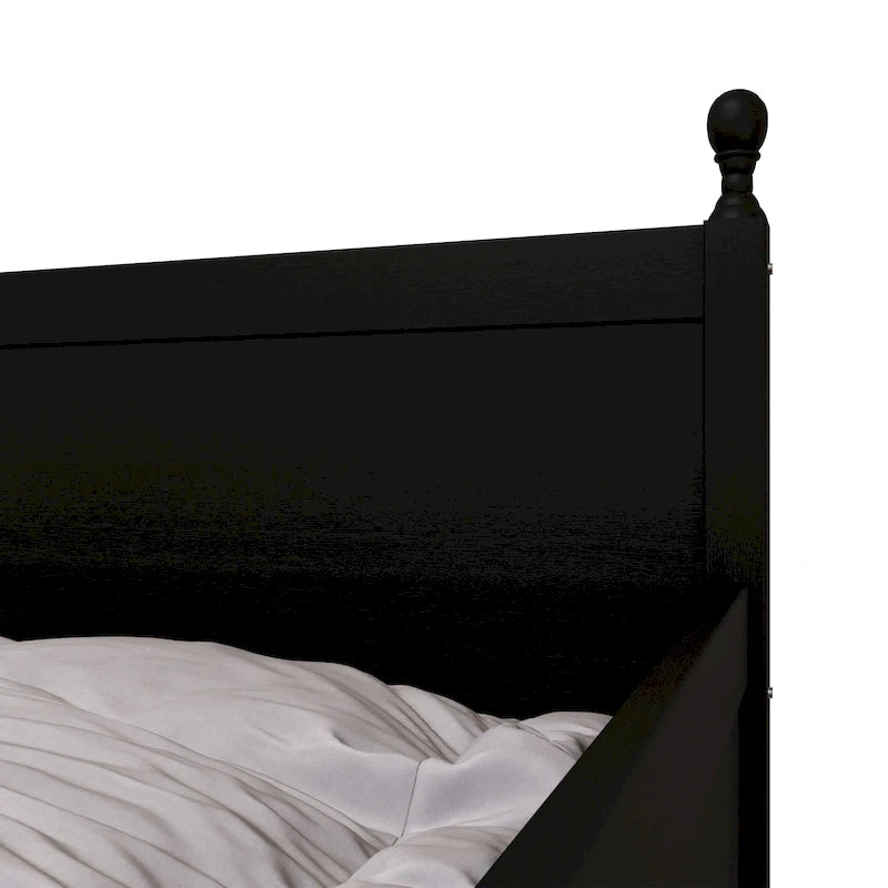 Twin Daybed with Pull-Out Trundle, Solid Rubberwood, 5 Color Options