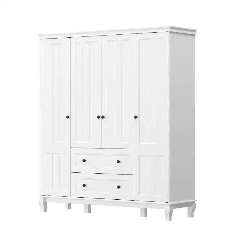 Armoire-penderie en MDF avec 2 tiroirs et tringle à vêtements 160 cm (l) x 180 cm (h)