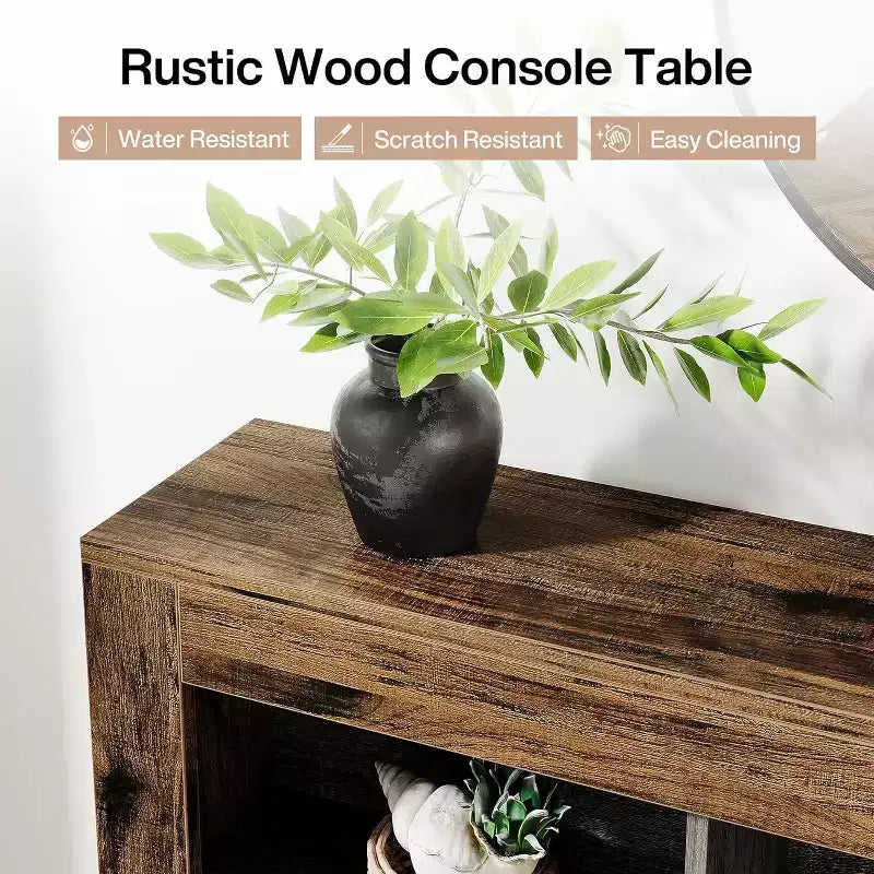Console en panneaux de particules avec 6 cubes de rangement 160 cm (L)