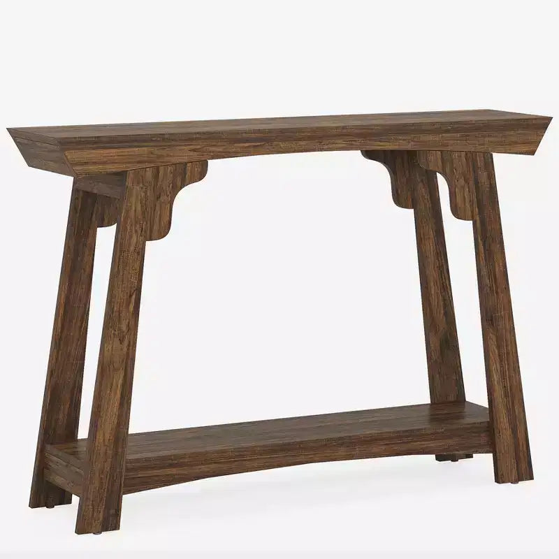 Lantine 2-Tier Narrow Wooden Console Table