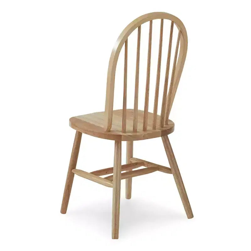 Chaise de salle à manger sans accoudoirs à dossier à barreaux en bois d'hévéa H 95,25 x L 44,45 cm