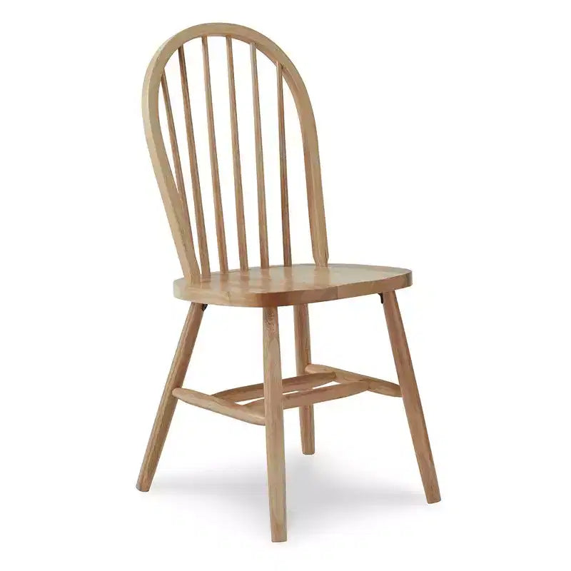 Chaise de salle à manger sans accoudoirs à dossier à barreaux en bois d'hévéa H 95,25 x L 44,45 cm