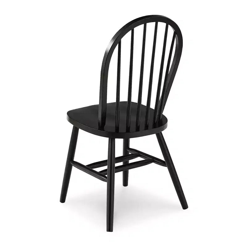 Chaise de salle à manger sans accoudoirs à dossier à barreaux en bois d'hévéa H 95,25 x L 44,45 cm