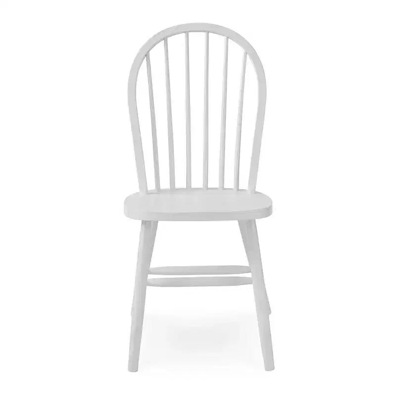 Chaise de salle à manger sans accoudoirs à dossier à barreaux en bois d'hévéa H 95,25 x L 44,45 cm