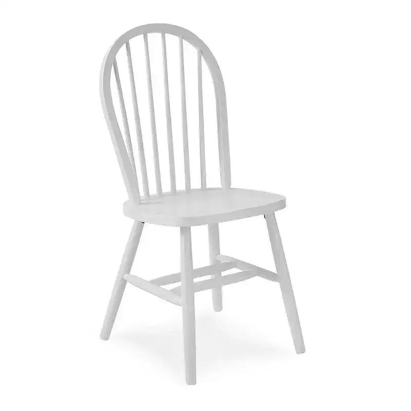 Chaise de salle à manger sans accoudoirs à dossier à barreaux en bois d'hévéa H 95,25 x L 44,45 cm