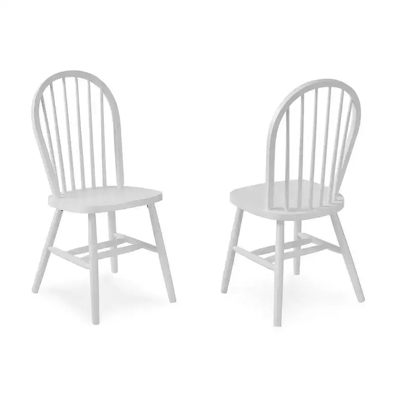 Chaise de salle à manger sans accoudoirs à dossier à barreaux en bois d'hévéa H 95,25 x L 44,45 cm