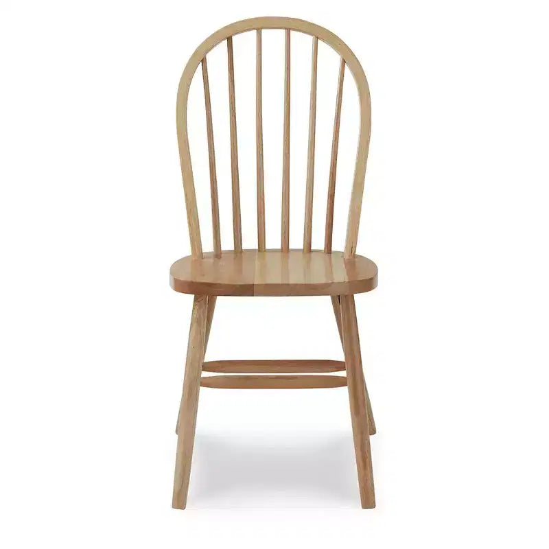 Chaise de salle à manger sans accoudoirs à dossier à barreaux en bois d'hévéa H 95,25 x L 44,45 cm