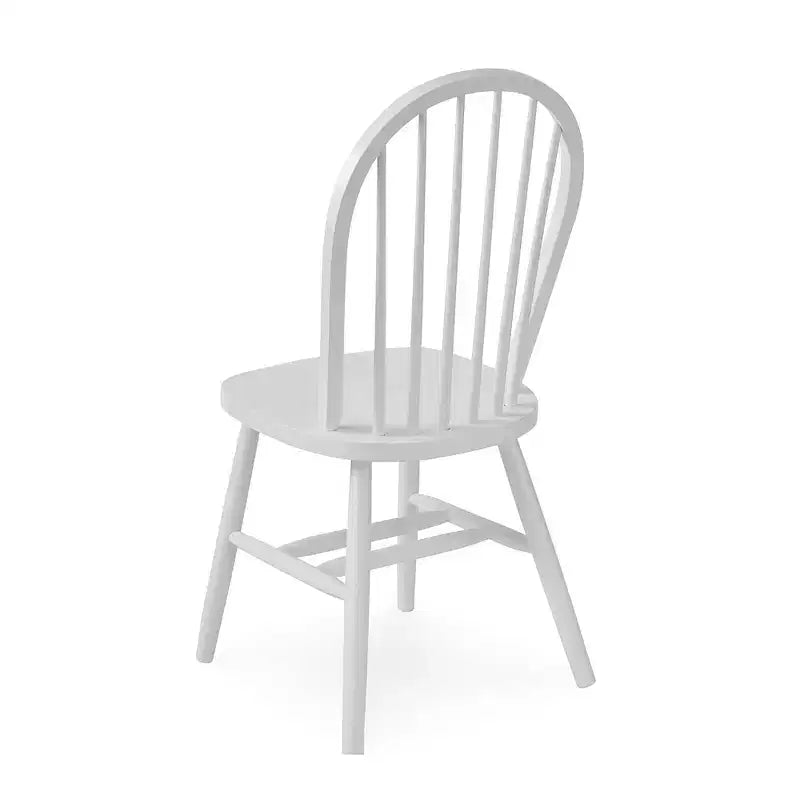Chaise de salle à manger sans accoudoirs à dossier à barreaux en bois d'hévéa H 95,25 x L 44,45 cm