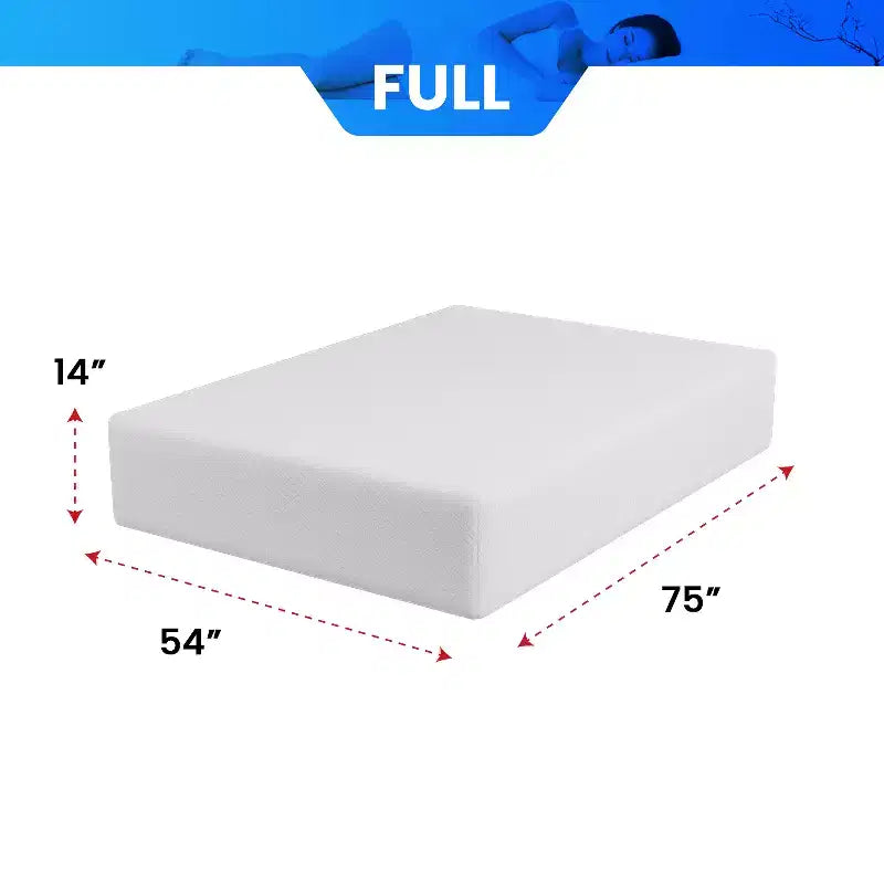 Matelas en mousse à mémoire de forme gel avec housse en maille extensible de 35,5 cm d'épaisseur