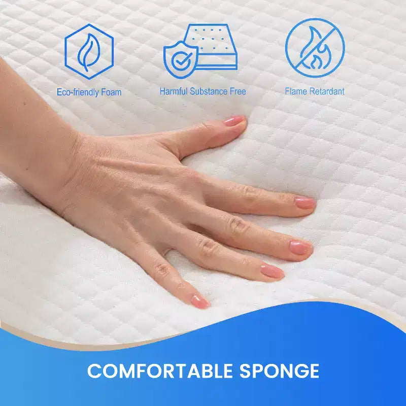 Matelas en mousse à mémoire de forme gel avec housse en maille extensible de 35,5 cm d'épaisseur