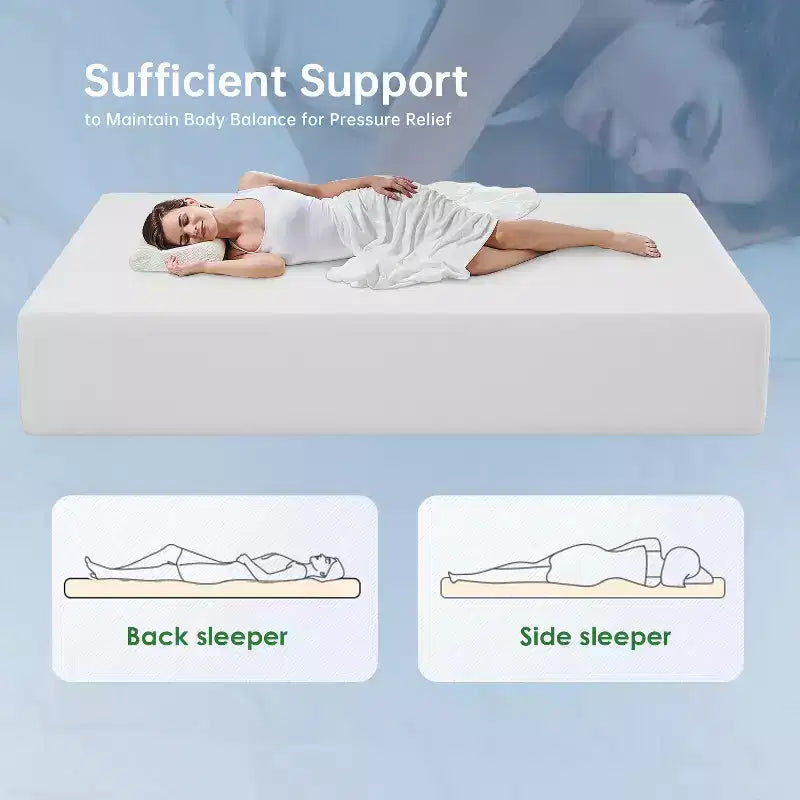 Matelas en mousse à mémoire de forme gel avec housse en maille extensible de 35,5 cm d'épaisseur