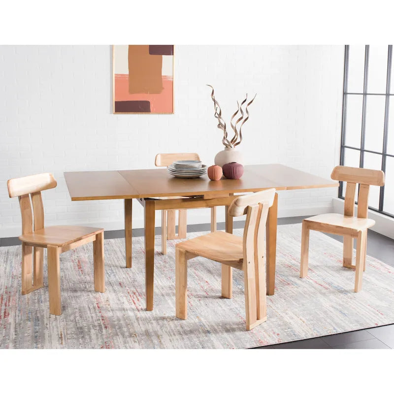Mid-Century Retro Wood Dining Chair, Tripod Base, 19W x 19D x 32H Inches