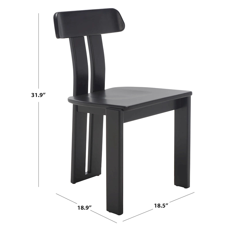 Mid-Century Retro Wood Dining Chair, Tripod Base, 19W x 19D x 32H Inches