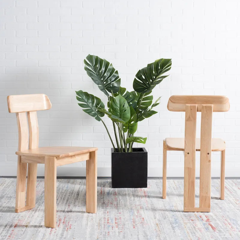 Mid-Century Retro Wood Dining Chair, Tripod Base, 19W x 19D x 32H Inches