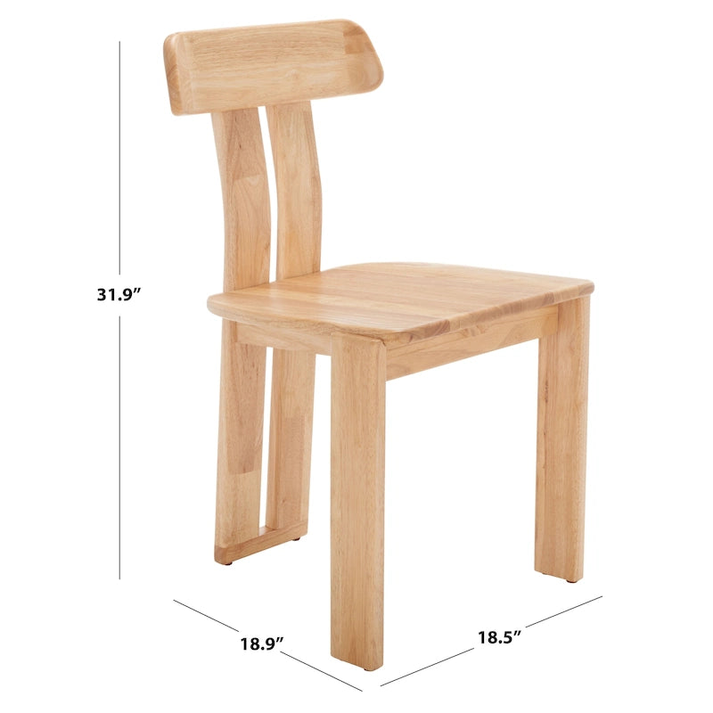 Mid-Century Retro Wood Dining Chair, Tripod Base, 19W x 19D x 32H Inches