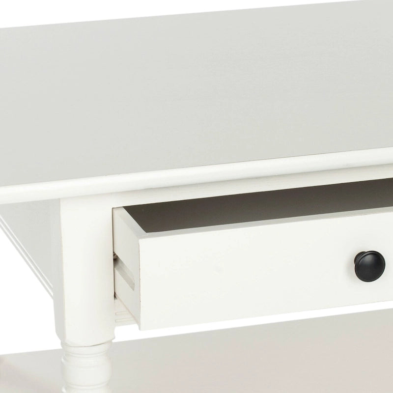 Grey 2-Drawer Coffee Table, Farmhouse Pine Wood, 42W x 22D x 19H Inches