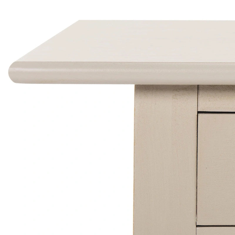 Grey 2-Drawer Coffee Table, Farmhouse Pine Wood, 42W x 22D x 19H Inches