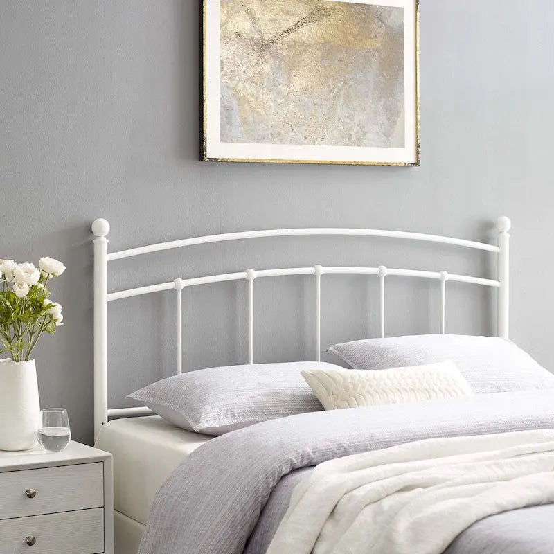 Twin Metal Headboard, Arched Farmhouse Style, 7 Height Positions