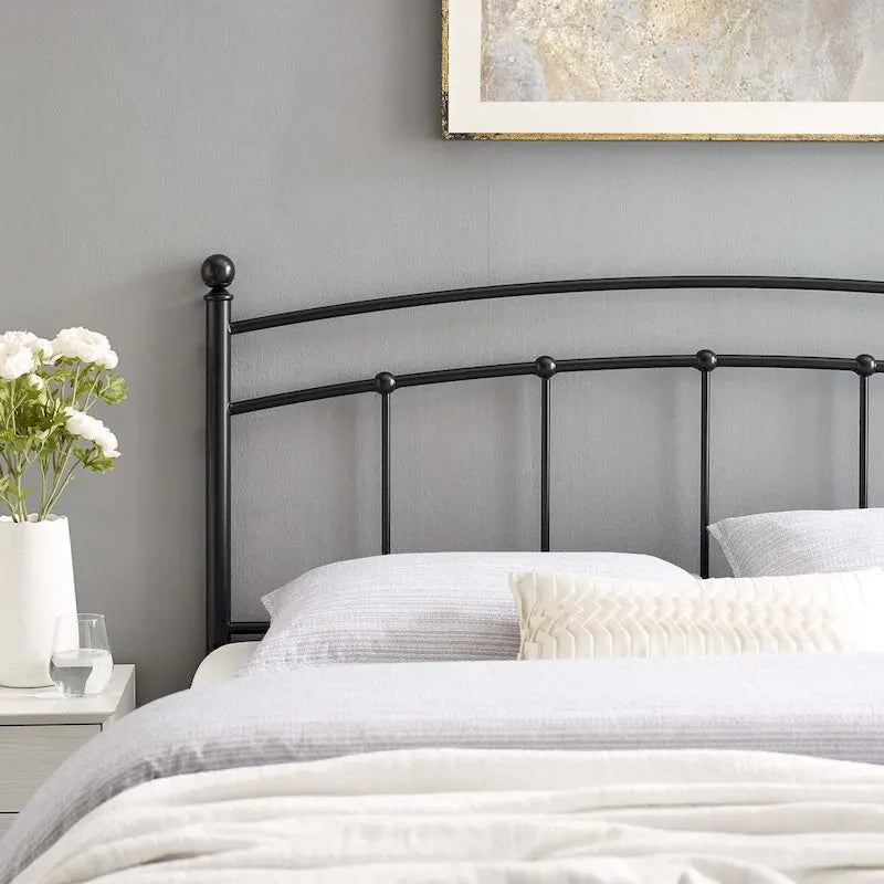Twin Metal Headboard, Arched Farmhouse Style, 7 Height Positions