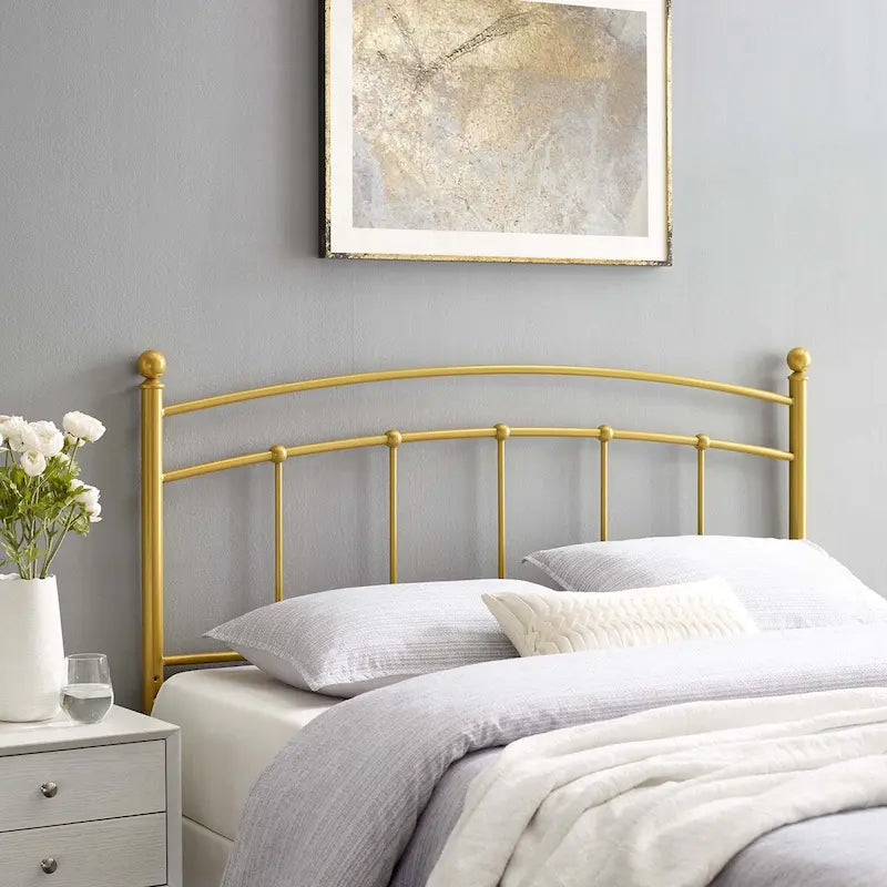 Twin Metal Headboard, Arched Farmhouse Style, 7 Height Positions