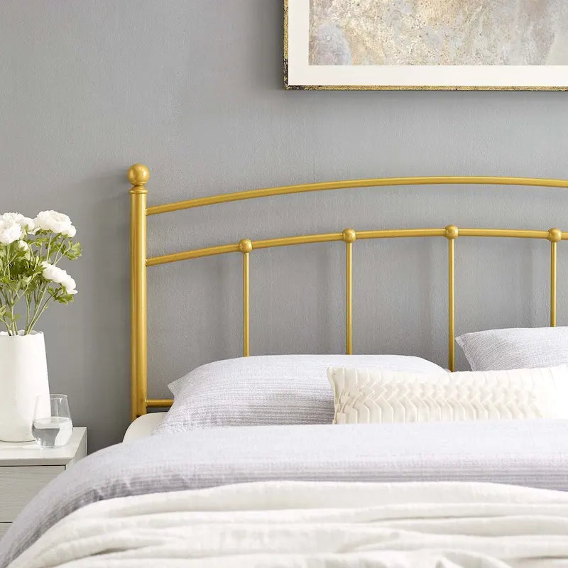 Twin Metal Headboard, Arched Farmhouse Style, 7 Height Positions