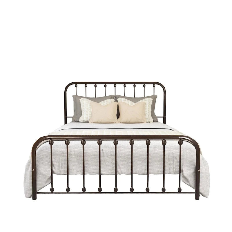 Metal Platform Bed Frame with Slats, No Box Spring Needed, Multi-Size