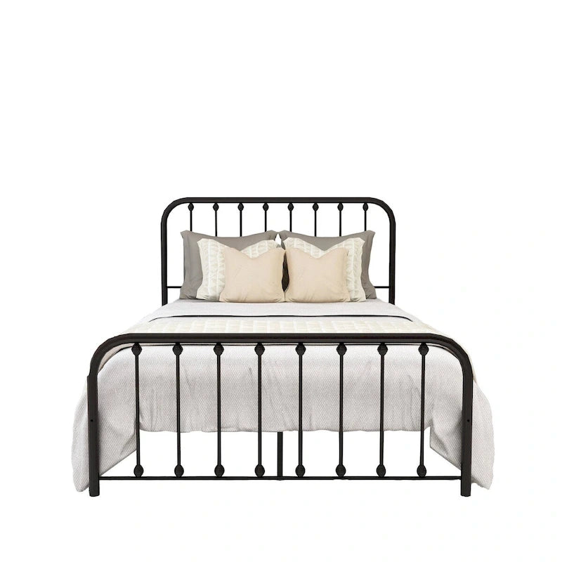 Metal Platform Bed Frame with Slats, No Box Spring Needed, Multi-Size