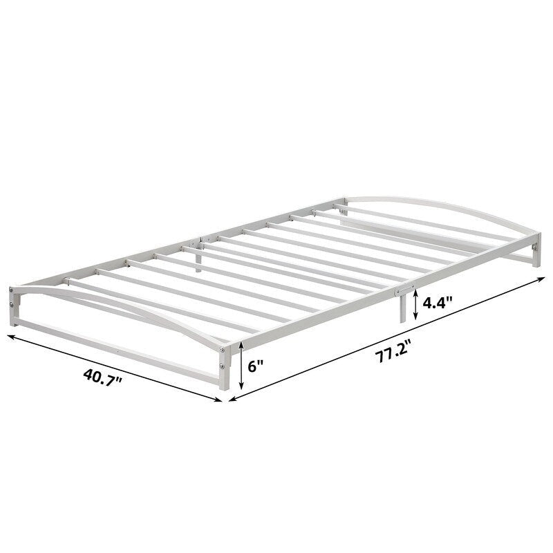 Metal Platform Bed Frame with Arch Design, 6-Inch Low Profile, Up to 1000 lbs