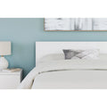White Panel Headboard with Adjustable Height, Engineered Wood