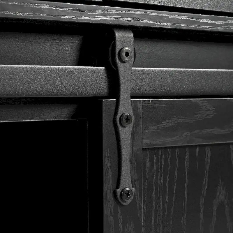 53.5-Inch Farmhouse Kitchen Island with Power Outlet and Locking Wheels