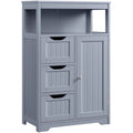 Freestanding Storage Cabinet with 3 Drawers, Open Shelf, and Adjustable Inner Shelf