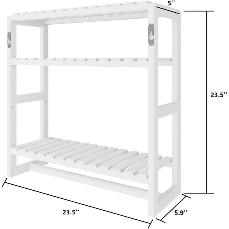 Bamboo Floating Shelves Bathroom Storage 3-Tier
